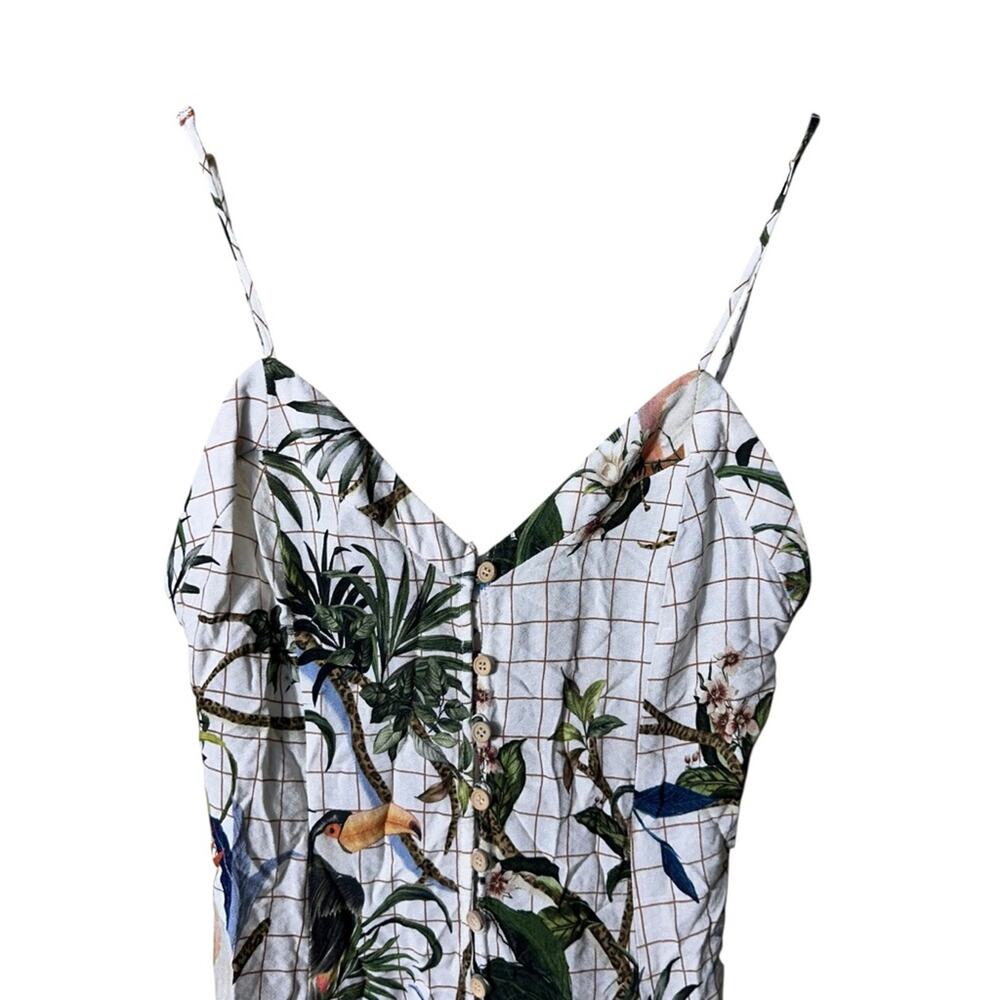 Farm Rio Button Front Wildlife Camisole Dress Size Small - Picture 3 of 9